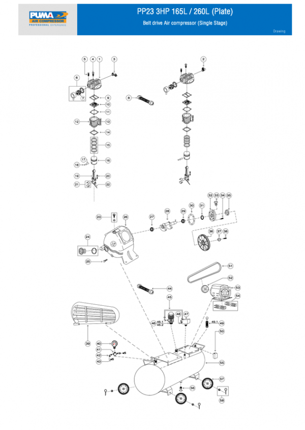 Spare partPP23 3HP 165L / 260L (Plate)